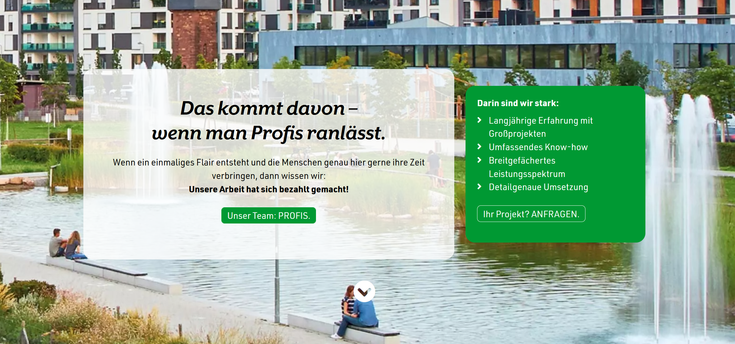 Firmenwebsite Erhardt Galabau Screenshot Startseite